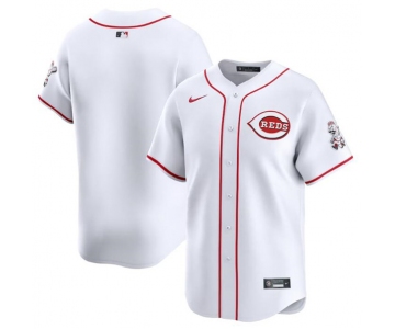 Men's Cincinnati Reds Blank White Home Limited Baseball Stitched Jersey