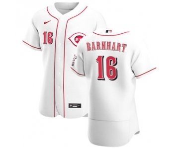 Men's Nike Cincinnati Reds #16 Tucker Barnhart White Home 2020 Authentic Player Baseball Jersey