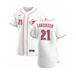 Men's Nike Cincinnati Reds #21 Michael Lorenzen White Home 2020 Authentic Player Baseball Jersey