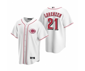 Men's Nike Cincinnati Reds #21 Michael Lorenzen White Home Stitched Baseball Jersey