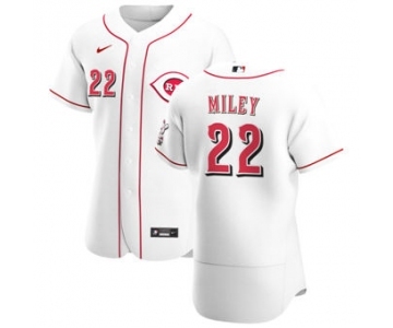 Men's Nike Cincinnati Reds #22 Wade Miley White Home 2020 Authentic Player Baseball Jersey