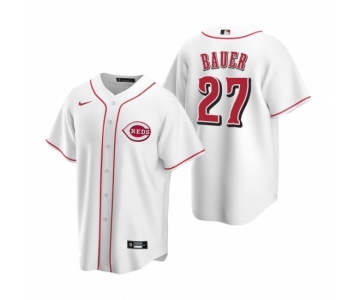 Men's Nike Cincinnati Reds #27 Trevor Bauer White Home Stitched Baseball Jersey