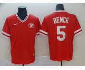 Men's Nike Cincinnati Reds #5 Johnny Bench Red M&N MLB Jersey