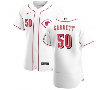 Men's Nike Cincinnati Reds #50 Amir Garrett White Home 2020 Authentic Player Baseball Jersey