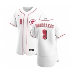 Men's Nike Cincinnati Reds #9 Mike Moustakas White Home 2020 Authentic Player Baseball Jersey