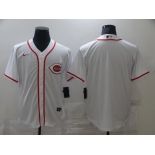 Men's Nike Cincinnati Reds Blank White Cool Base Home Stitched Baseball Jersey