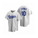 Los Angeles Dodgers #10 Justin Turner Nike White Cooperstown Collection Home Jersey