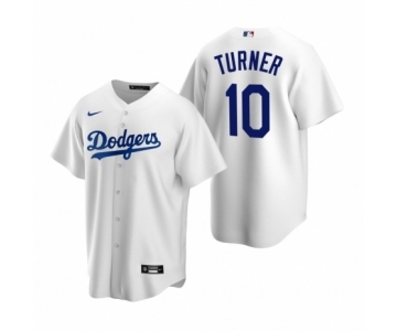 Los Angeles Dodgers #10 Justin Turner Nike White Replica Home Jersey