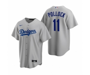 Los Angeles Dodgers #11 A.J. Pollock Nike Gray Replica Alternate Jersey