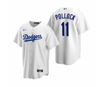 Los Angeles Dodgers #11 A.J. Pollock Nike White Replica Home Jersey