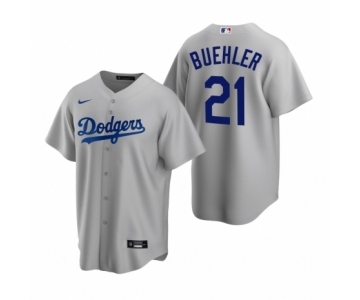 Los Angeles Dodgers #21  Walker Buehler Nike Gray Replica Alternate Jersey