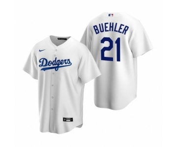 Los Angeles Dodgers #21 Walker Buehler Nike White Replica Home Jersey