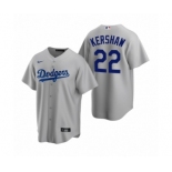 Los Angeles Dodgers #22 Clayton Kershaw Nike Gray Replica Alternate Jersey