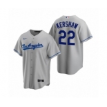 Los Angeles Dodgers #22 Clayton Kershaw Nike Gray Replica Road Jersey