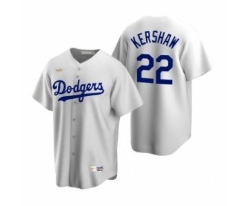 Los Angeles Dodgers #22 Clayton Kershaw Nike White Cooperstown Collection Home Jersey