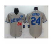 Los Angeles Dodgers #24 Kobe Bryant Gray Jersey