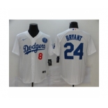 Los Angeles Dodgers #24 Kobe Bryant White Jersey