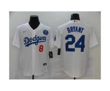 Los Angeles Dodgers #24 Kobe Bryant White Jersey