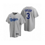 Los Angeles Dodgers #3 Chris Taylor Nike Gray Replica Alternate Jersey