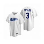 Los Angeles Dodgers #3 Chris Taylor Nike White Replica Home Jersey