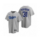 Los Angeles Dodgers #31 Joc Pederson Nike Gray Replica Alternate Jersey