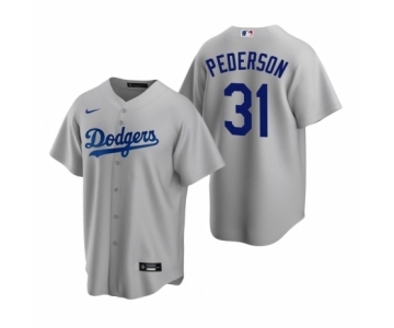 Los Angeles Dodgers #31 Joc Pederson Nike Gray Replica Alternate Jersey