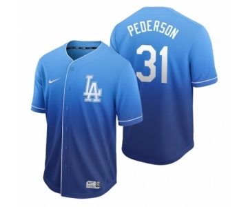 Los Angeles Dodgers #31 Joc Pederson Royal Fade Nike Jersey