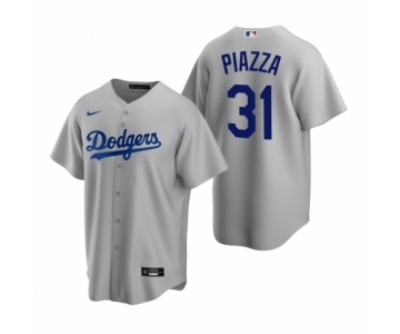 Los Angeles Dodgers #31 Mike Piazza Nike Gray Replica Alternate Jersey