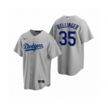 Los Angeles Dodgers #35 Cody Bellinger Nike Gray Replica Alternate Jersey