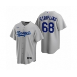 Los Angeles Dodgers #68 Ross Stripling Nike Gray Replica Alternate Jersey