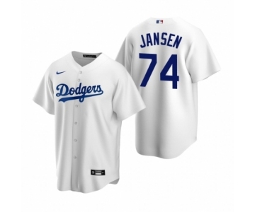 Los Angeles Dodgers #74 Kenley Jansen Nike White Replica Home Jersey