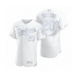 Men #20 Don Sutton Los Angeles Dodgers White Awards Collection Retirement Jersey