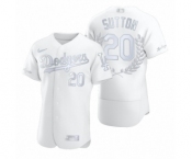 Men #20 Don Sutton Los Angeles Dodgers White Awards Collection Retirement Jersey