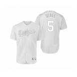 Men Dodgers #5 Corey Seager Seags White 2019 Players' Weekend Authentic Jersey