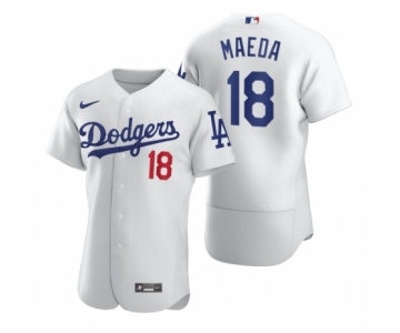 Men Los Angeles Dodgers #18 Kenta Maeda Nike White 2020 Authentic Jersey