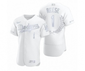 Men Pee Wee Reese #1 Los Angeles Dodgers White Awards Collection Retirement Jersey