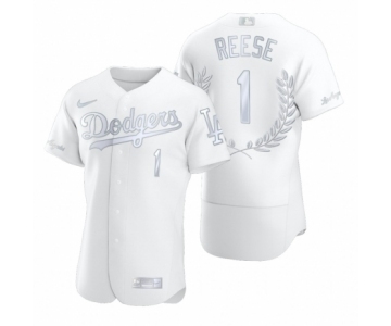 Men Pee Wee Reese #1 Los Angeles Dodgers White Awards Collection Retirement Jersey