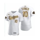 Men's Los Angeles Dodgers #10 Justin Turner White 2022 All Star Stitched Flex Base Nike Jersey