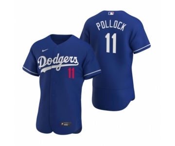 Men's Los Angeles Dodgers #11 A.J. Pollock Nike Royal Authentic 2020 Alternate Jersey