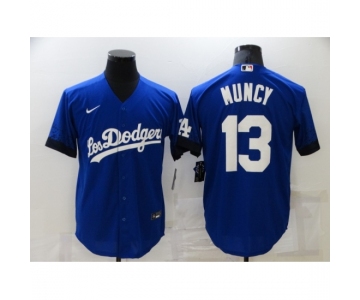 Men's Los Angeles Dodgers #13 Max Muncy Blue Game City Player Jersey