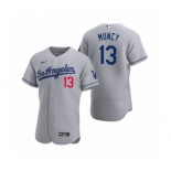 Men's Los Angeles Dodgers #13 Max Muncy Nike Gray Authentic 2020 Road Jersey