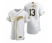 Men's Los Angeles Dodgers #13 Max Muncy Nike White Authentic Golden Edition Jersey