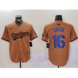 Men's Los Angeles Dodgers #16 Will Smith Olive Cool Base Limited Stitched Jersey