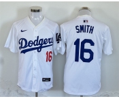 Men's Los Angeles Dodgers #16 Will Smith White 2024 Limited Stitched Baseball Jersey