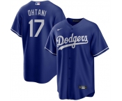 Men's Los Angeles Dodgers #17 Shohei Ohtani Blue Cool Base Stitched Jersey