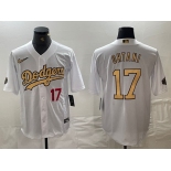 Men's Los Angeles Dodgers #17 Shohei Ohtani Number White 2022 All Star Stitched Cool Base Nike Jersey