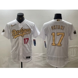 Men's Los Angeles Dodgers #17 Shohei Ohtani Number White 2022 All Star Stitched Flex Base Nike Jersey