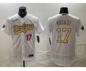 Men's Los Angeles Dodgers #17 Shohei Ohtani Number White 2022 All Star Stitched Flex Base Nike Jersey