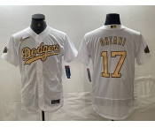 Men's Los Angeles Dodgers #17 Shohei Ohtani White 2022 All Star Stitched Flex Base Nike Jersey