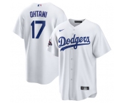 Men's Los Angeles Dodgers #17 Shohei Ohtani White 2024 World Series Champions Home Stitched Baseball Jersey